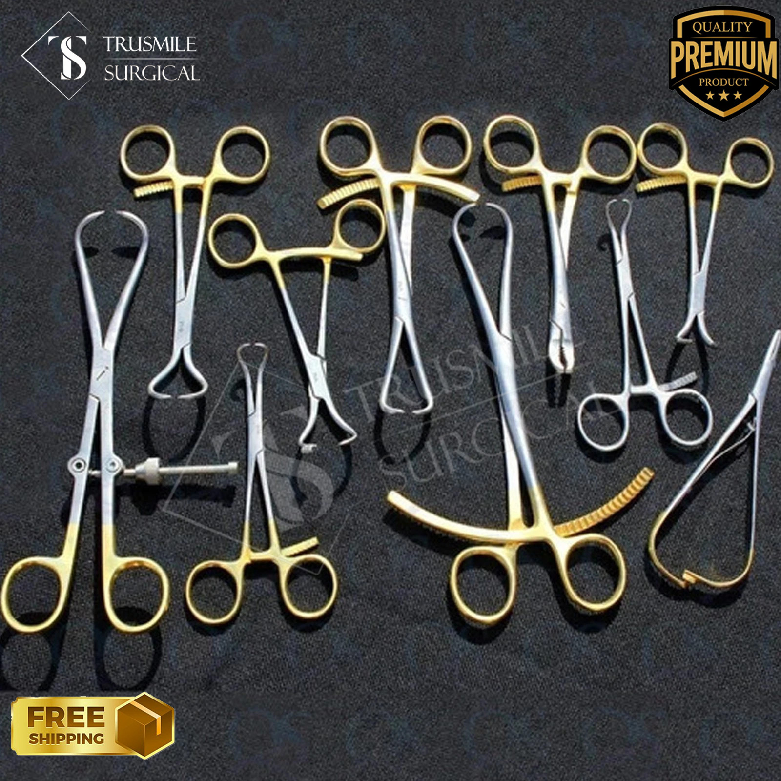 Bone Reduction Holding Forceps Gold Surgical Instruments Orthopedics 10 PCS