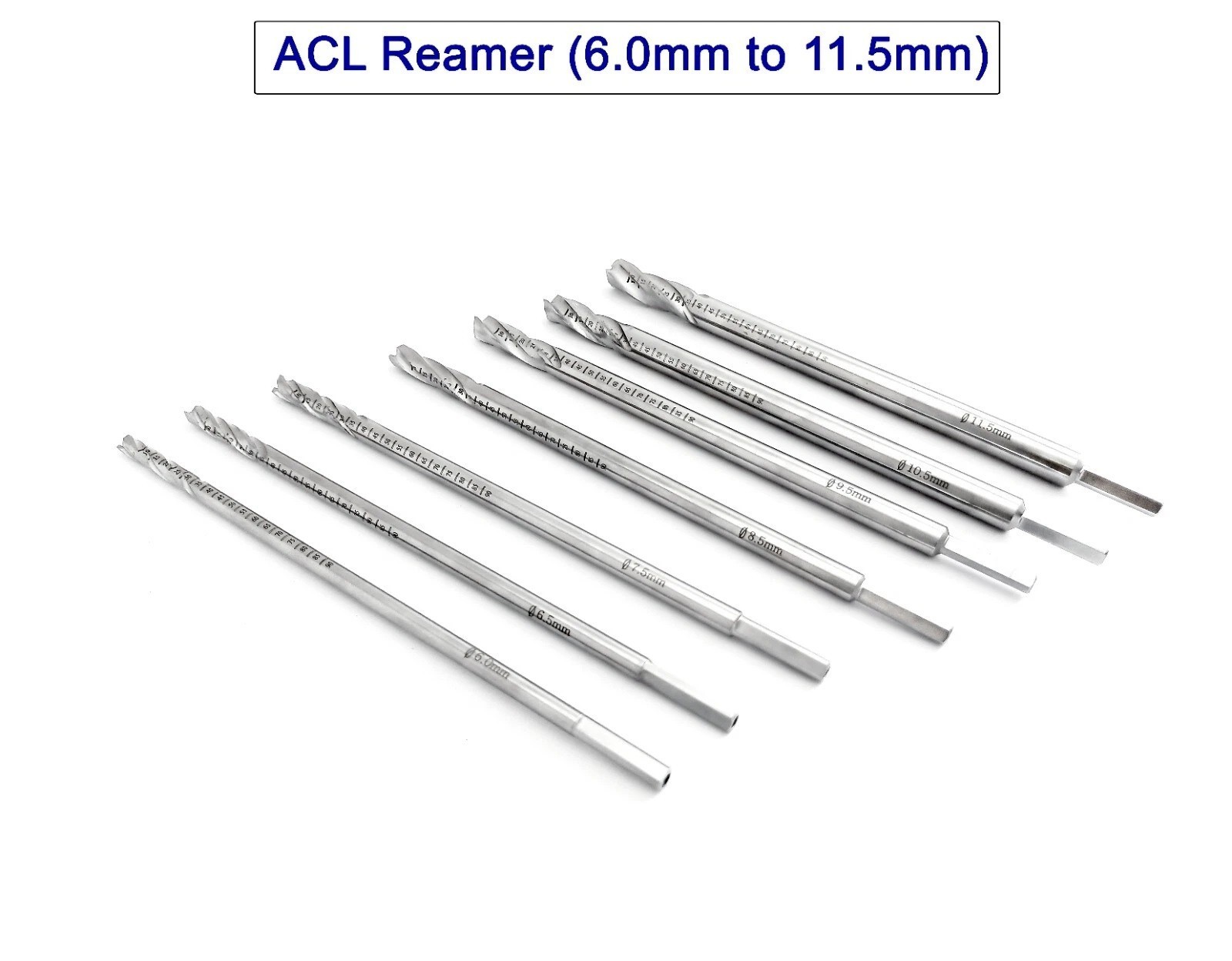 ACL Reamer 6.0mm to 11.5mm (Combo of 7 pcs) Veterinary Instruments Set