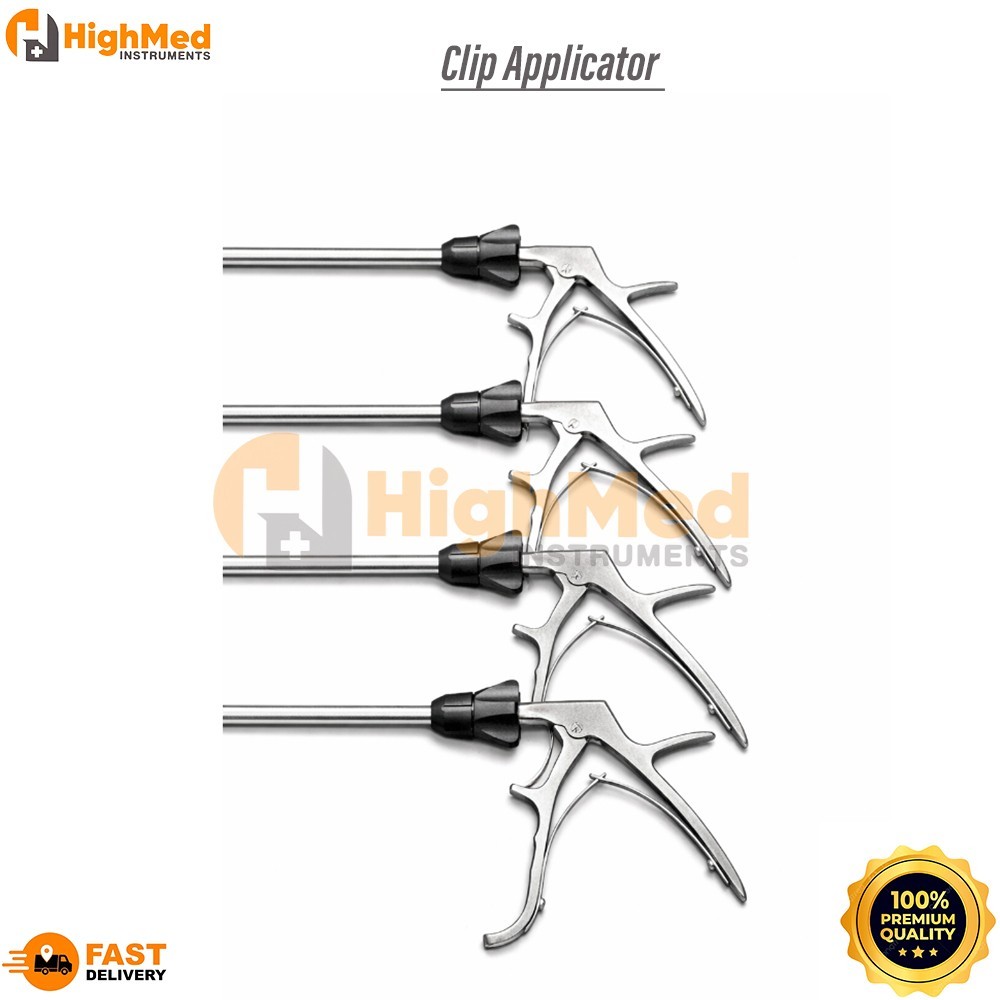 4pc Clip Applicator 10mmx330mm Reusable Laparoscopic Surgical Instruments