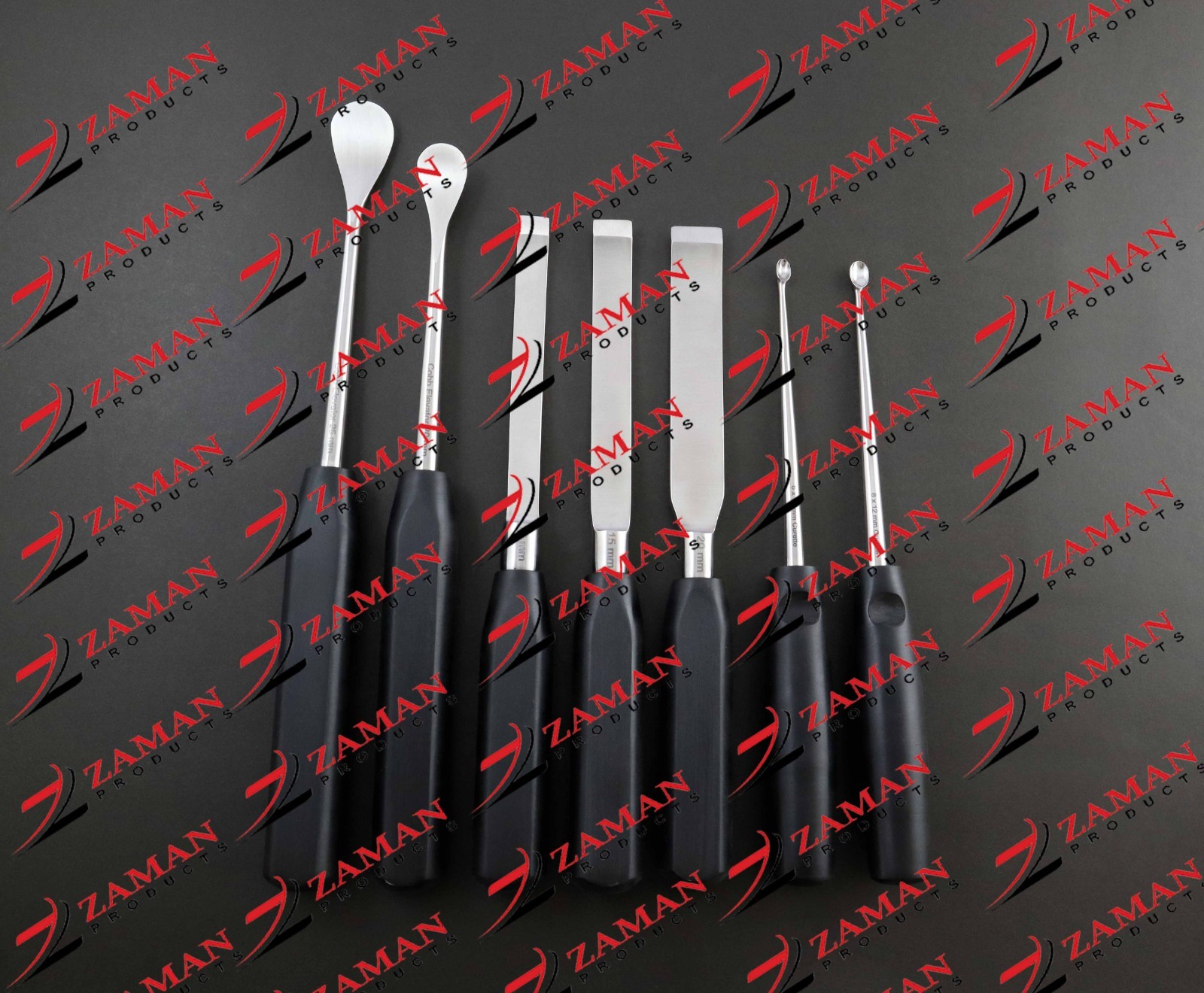 Periosteal Elevator Chisels Bone Curette Orthopedics Spine Instruments 7 PCS