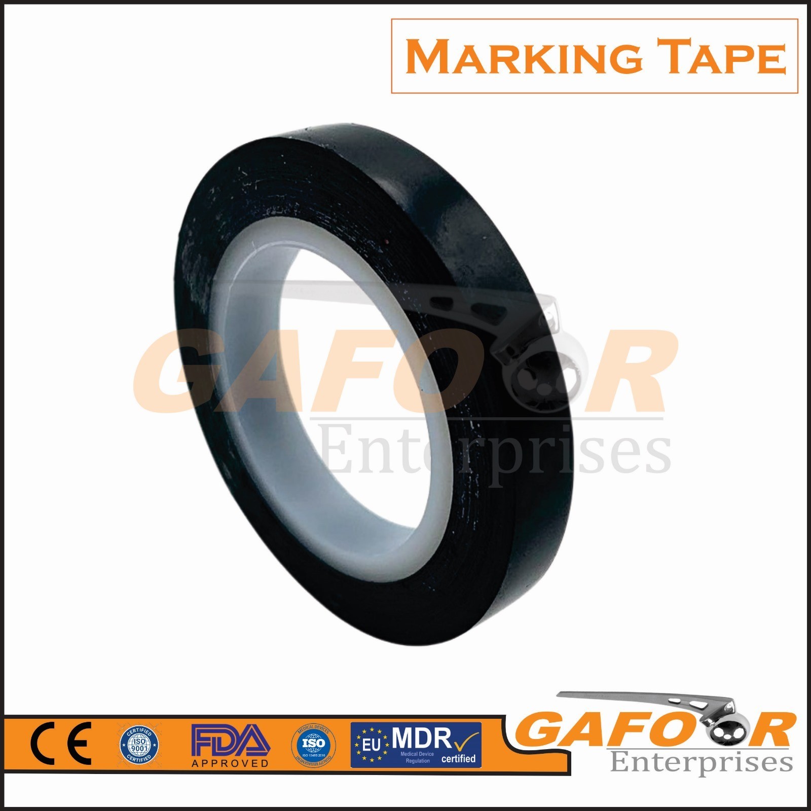 3M Black Surgical Instrument Marking Tape – 200” x 0.25”| Autoclavable Strip