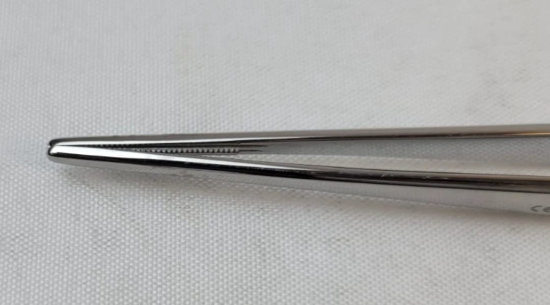 Scanlan 4004-45A DeBakey Forceps, Flat Handle, Serrated Grip, 7 ¾ inches