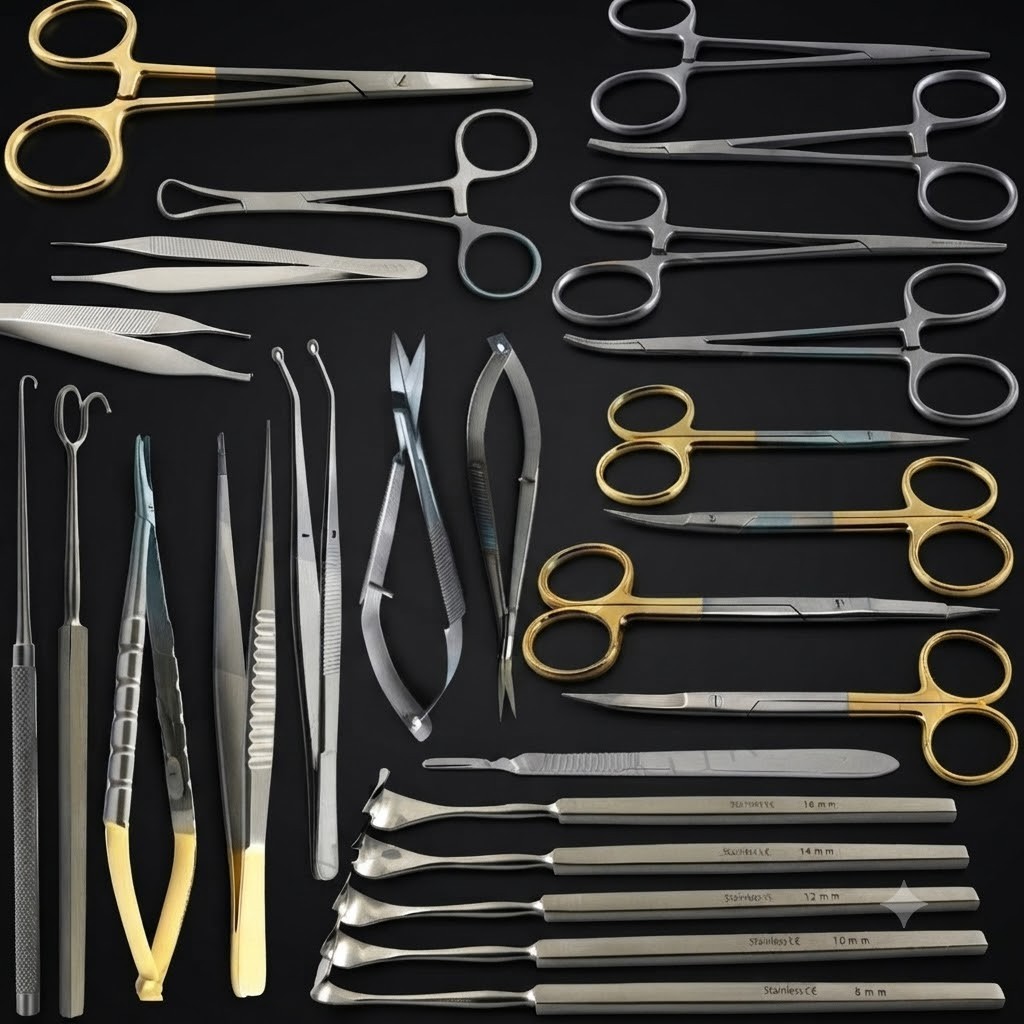 Precision Blepharoplasty Instrument Kit with Ophthalmic Micro Retractors