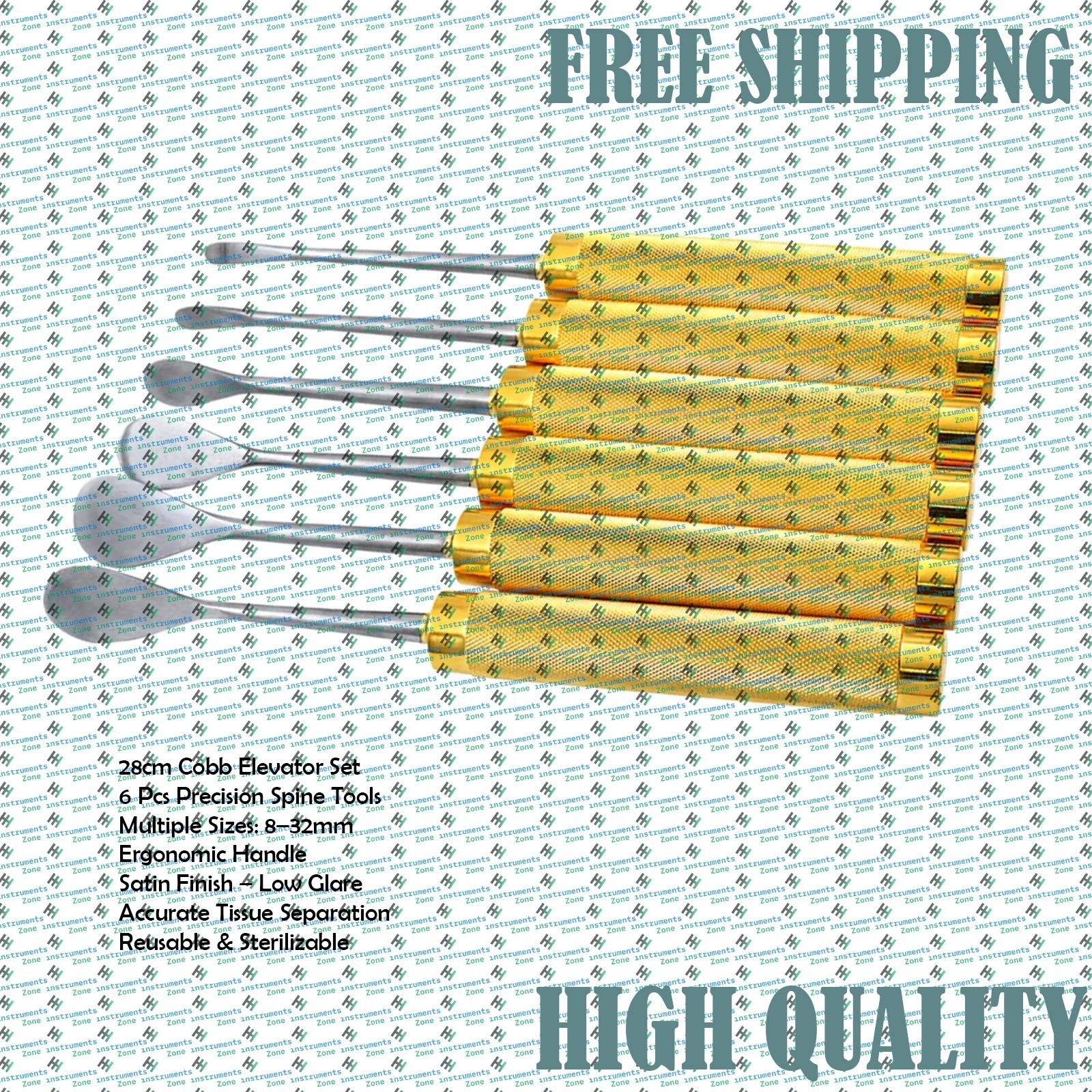 28cm Cobb Elevator Set – 6Pcs, Precision Spinal Surgical Instruments Spinal tool