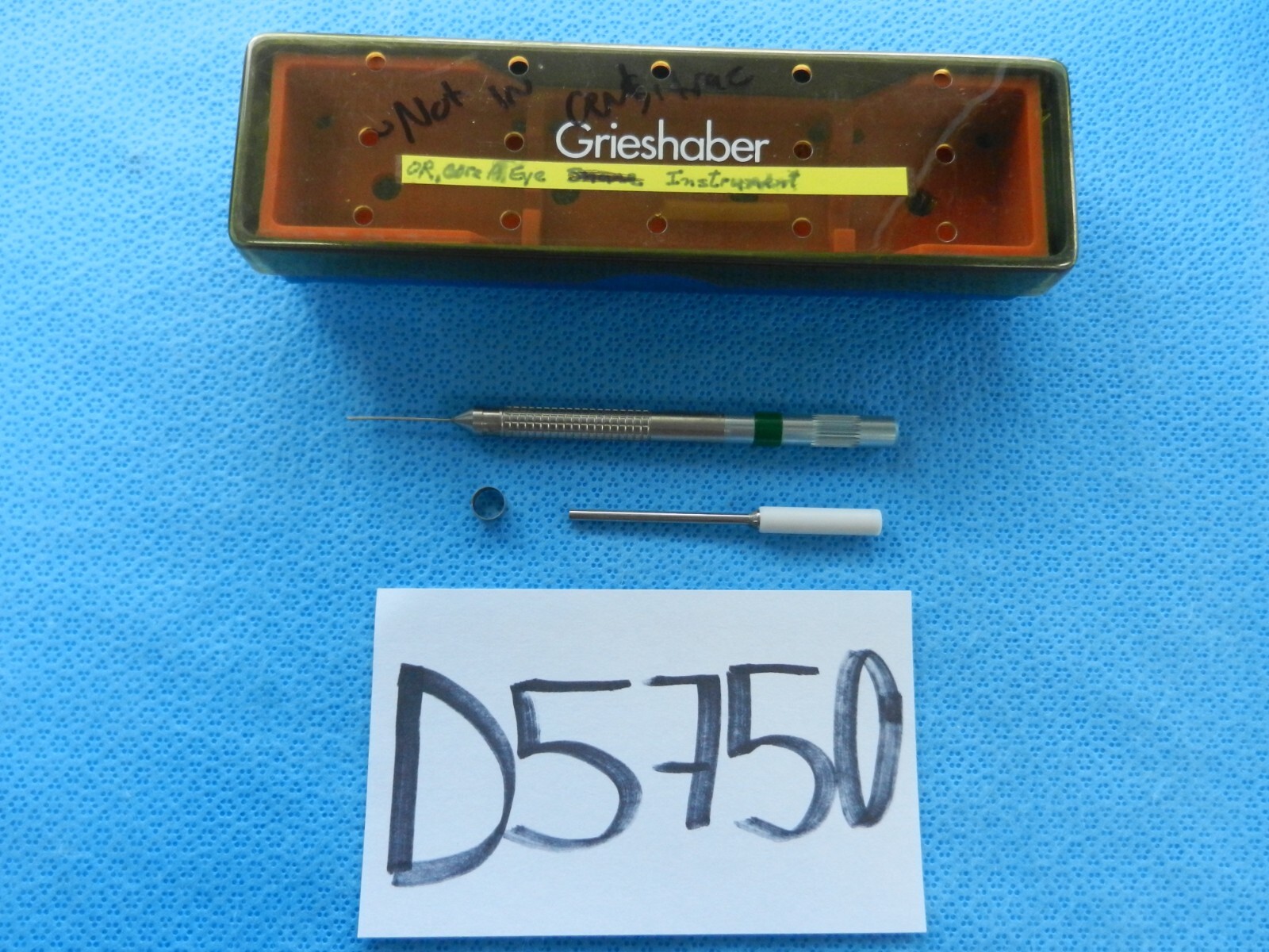 D5750 Grieshaber Opthalmic Instrument 13.5cm Long WITH CASE 35300