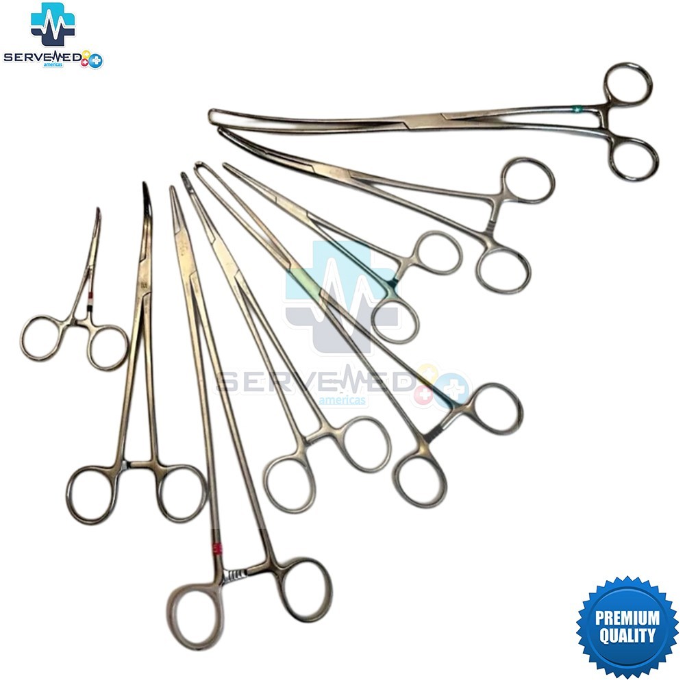 Set of 8 Miltex Artery Clamps General Surgery