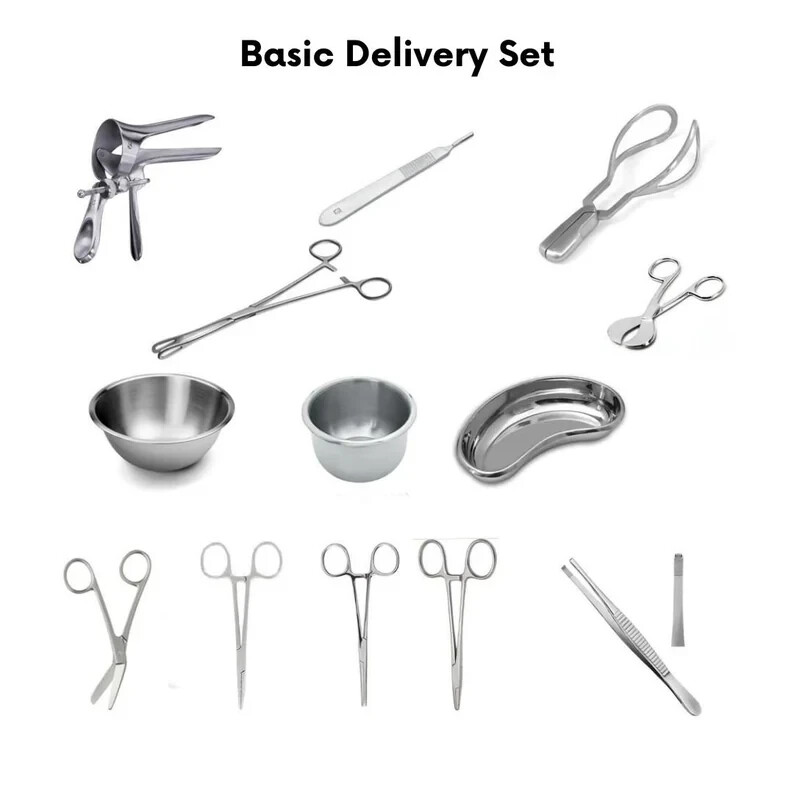Basic Delivery Set Gynecology Surgical Instruments Set Medical Cesarean Section