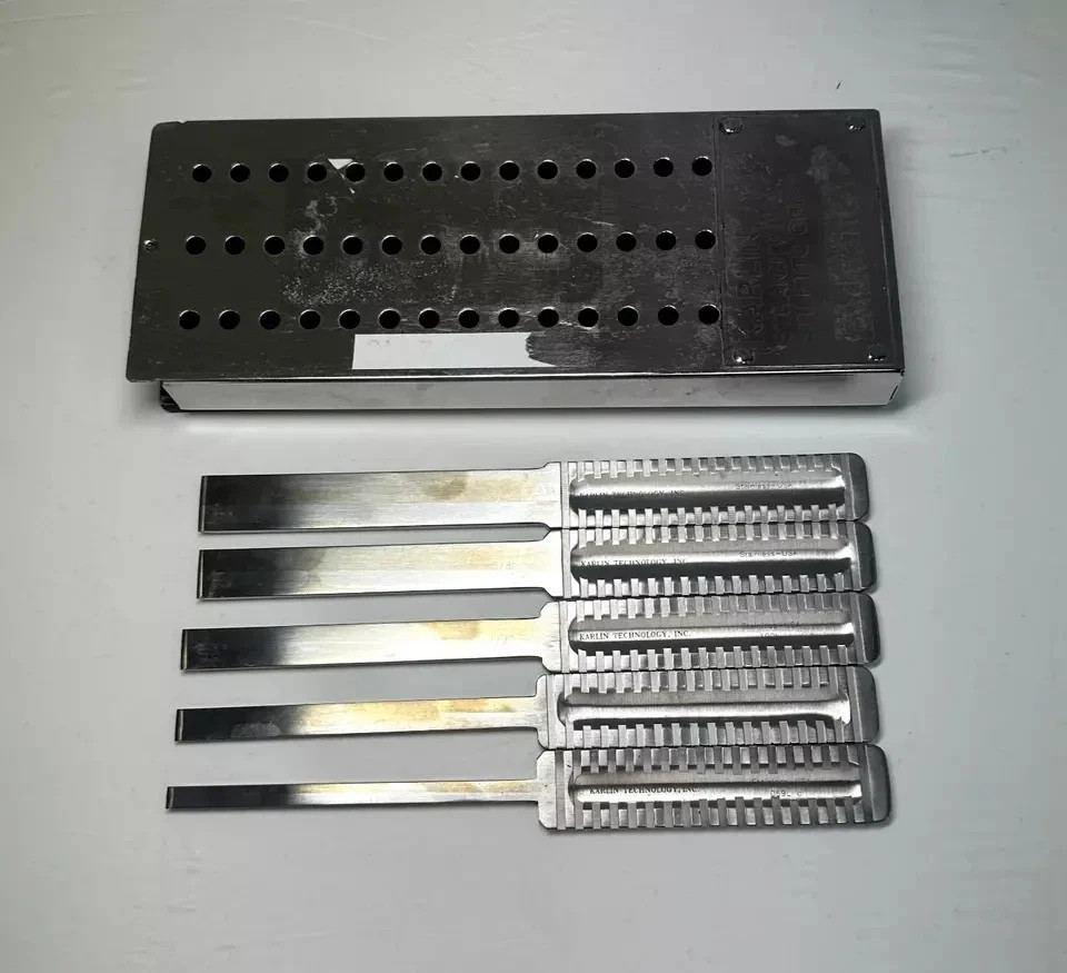 Codman Karlin 46-3070 Straight Stiletto Chisels Set of 5 w/ Case Orthopedic S