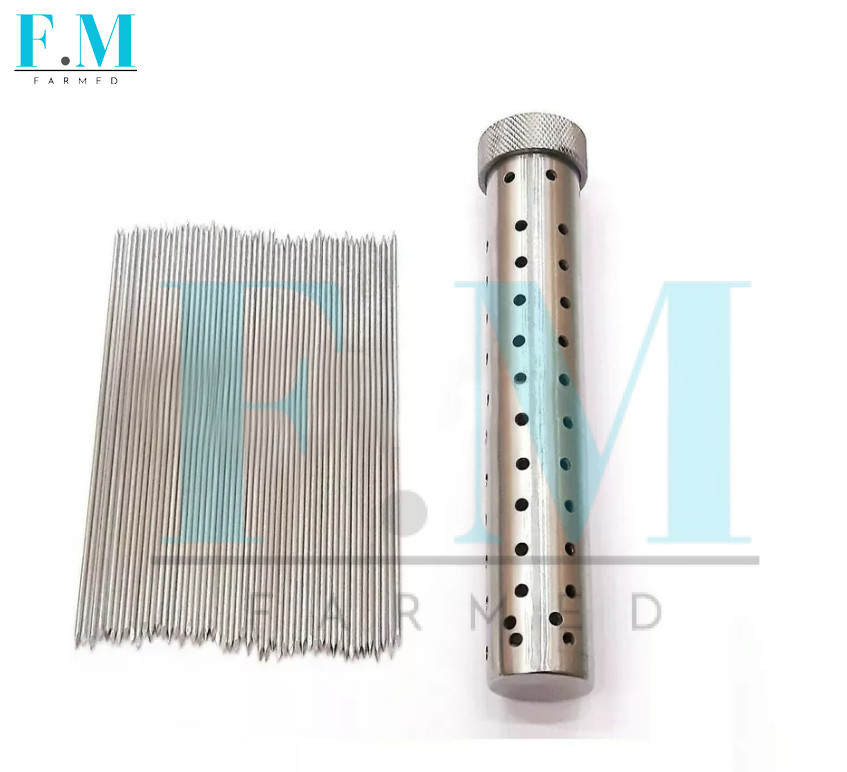 Double Ended K Wire Lot of 50 Pcs With Case Box Orthopedic Instruments Set