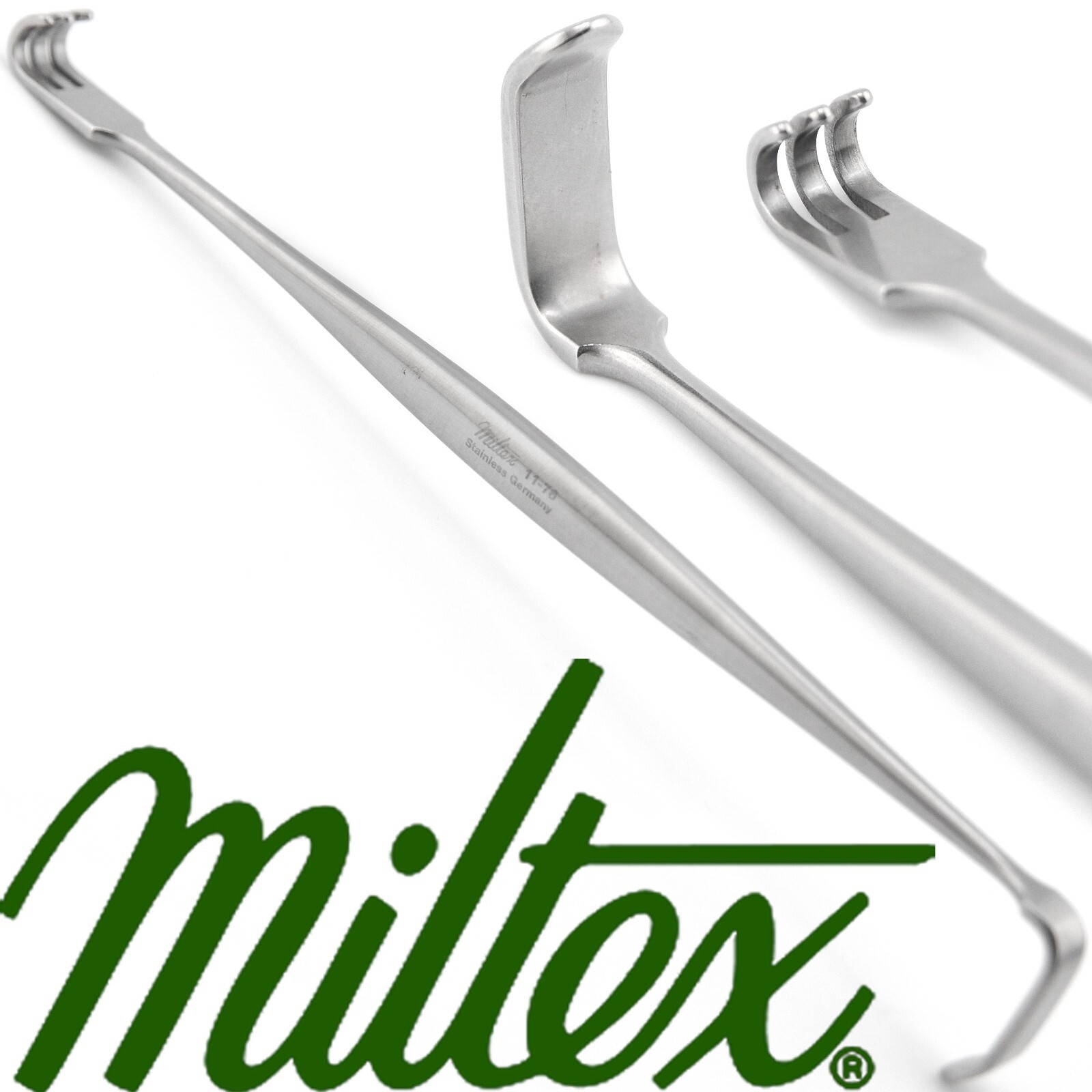 Miltex 11-76 Senn-Miller Wound Hand Held 3 Prongs Double-Ended Retractor 6.25″
