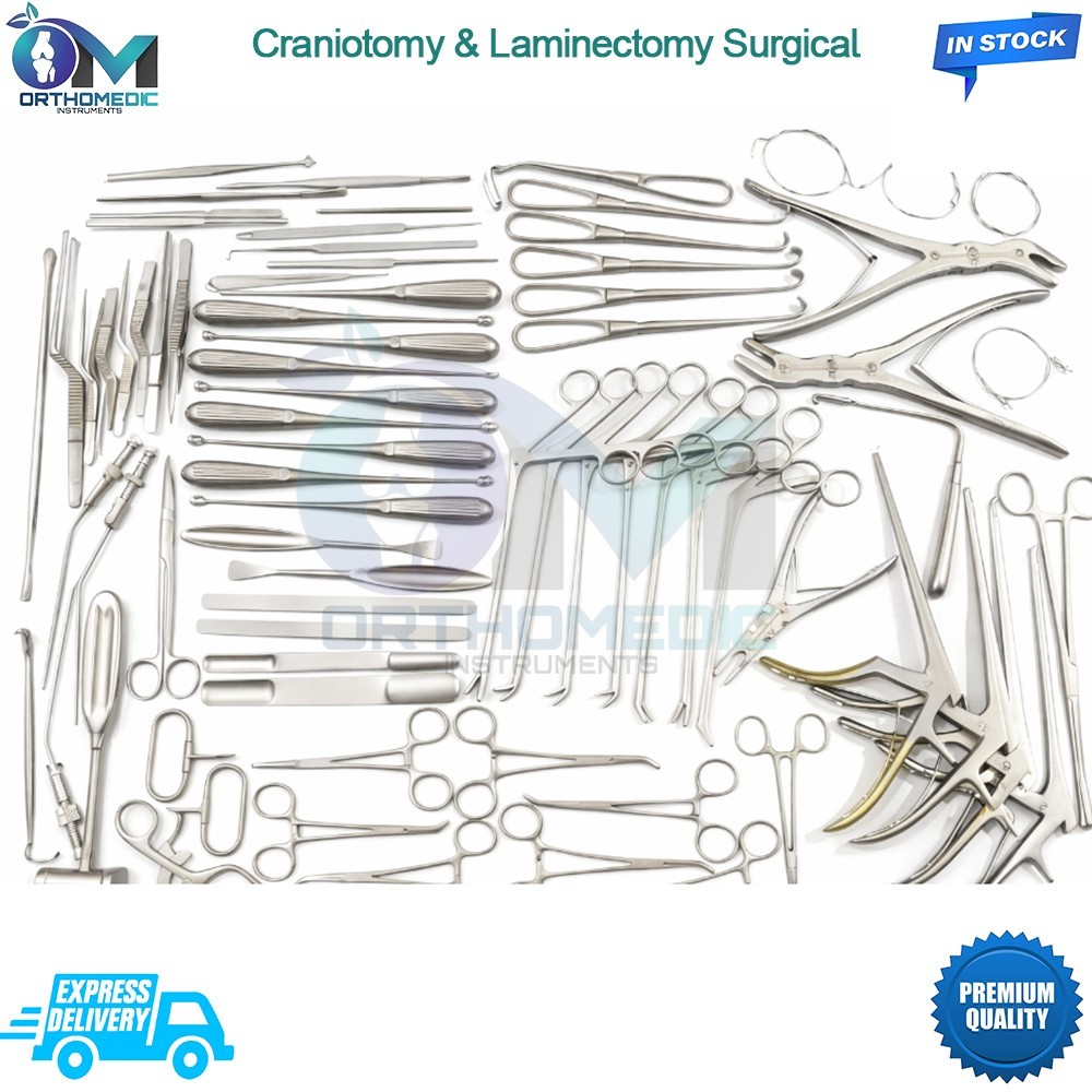 Basic Craniotomy & Laminectomy Surgical Orthopedic Spinal Instruments 78 pcs set