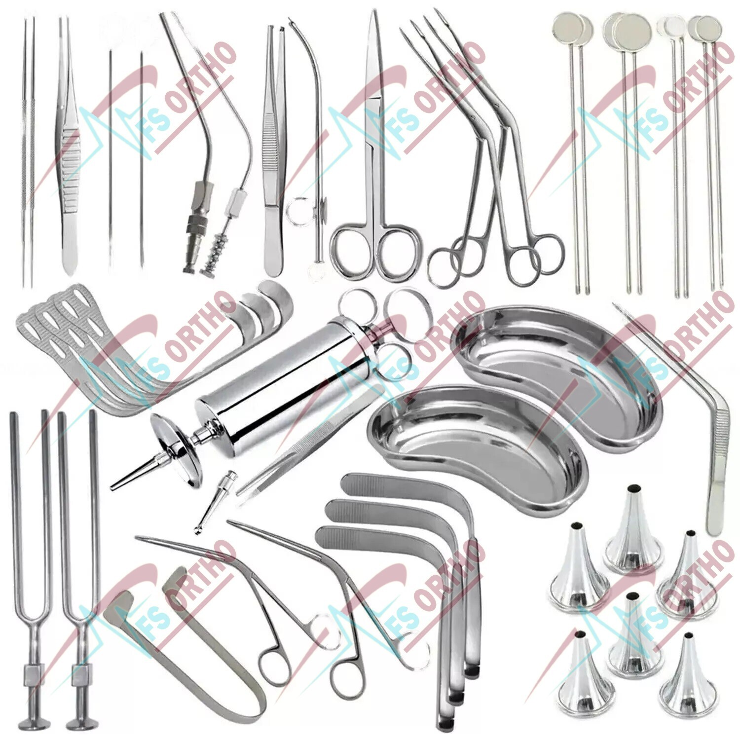 ENT Examination for inspection of the face ears nose throat Surgery set of 39pcs