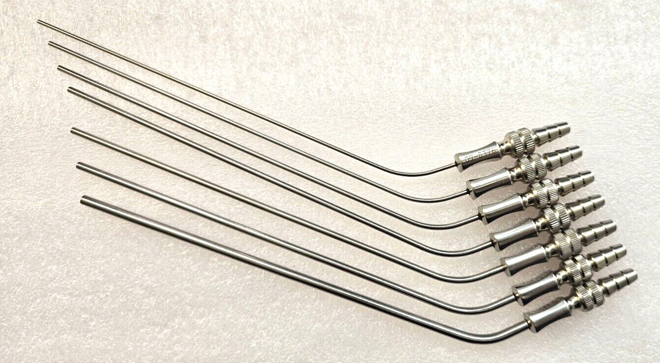 SSI Ultra Surgical Frazier Suction Tube 6,7,8,9,10,11,14FR Angled Set of 7