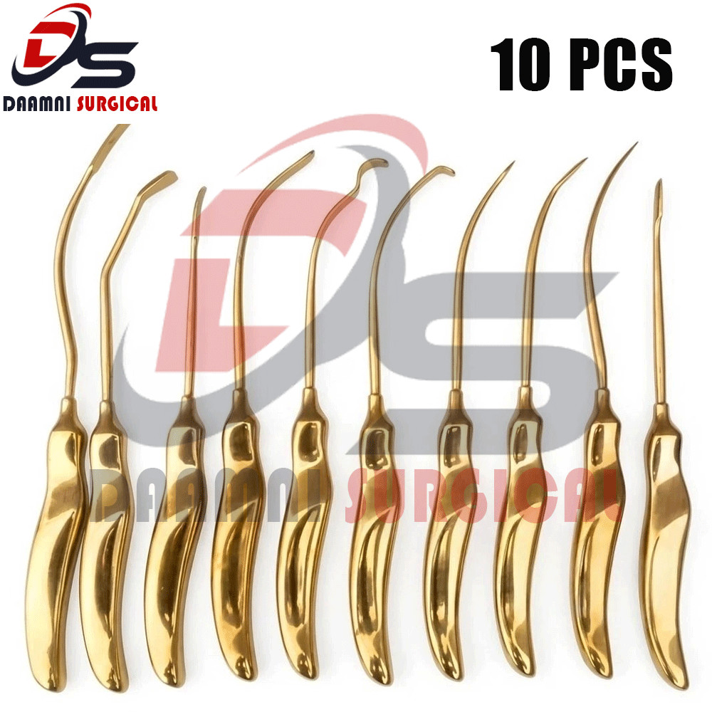 Plastic Surgery Brow Lift & Face Lift Instruments Scalp Elevator Set of 10 Piece