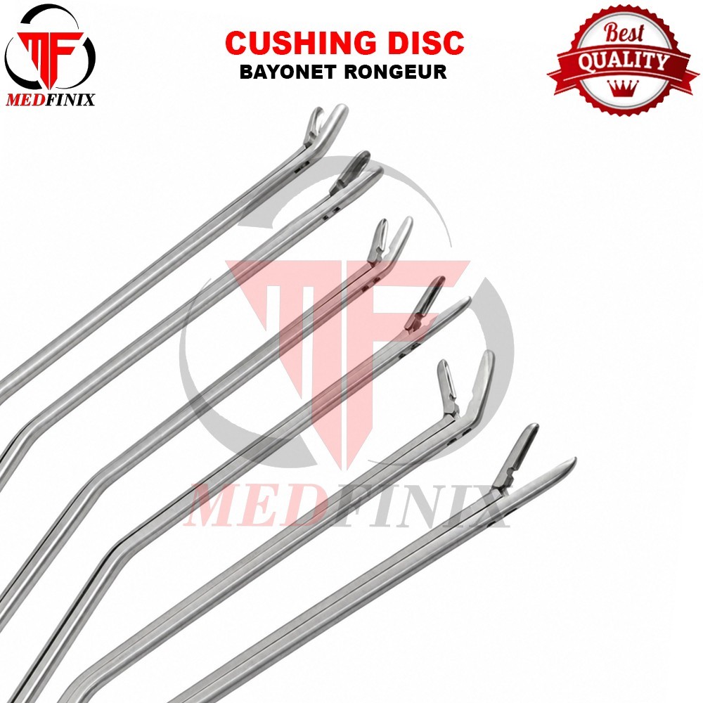 Cushing Disc Rongeur Bayonet Forceps Straight and Up 2,4 mm 6 PCs Set