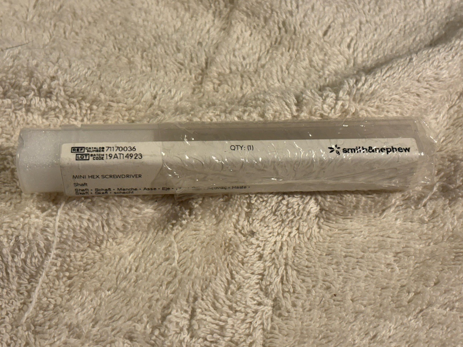 Richards Smith & Nephew 7117-0036 1.5mm Hexdriver Shaft 64mm Mini Q/C