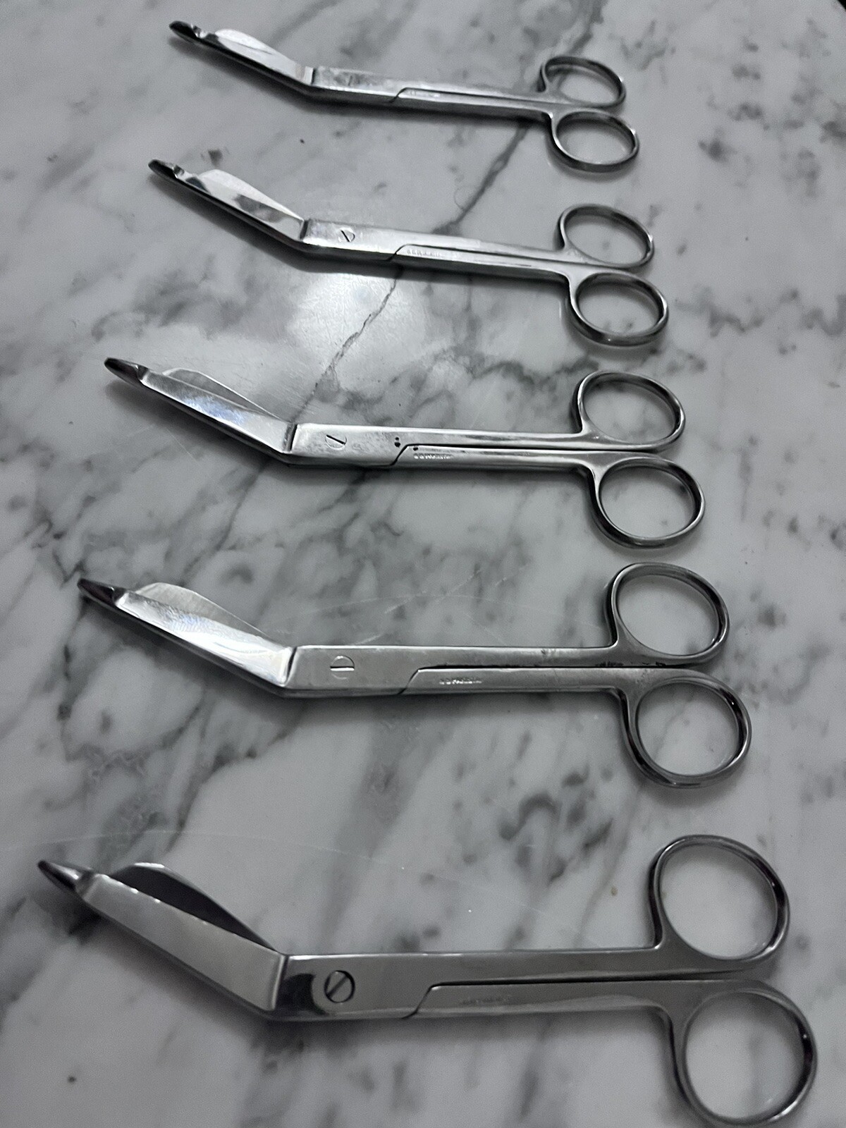 Lot of (5) Surgical Stainless Steel Bandage Cutters From Pakistan Unused