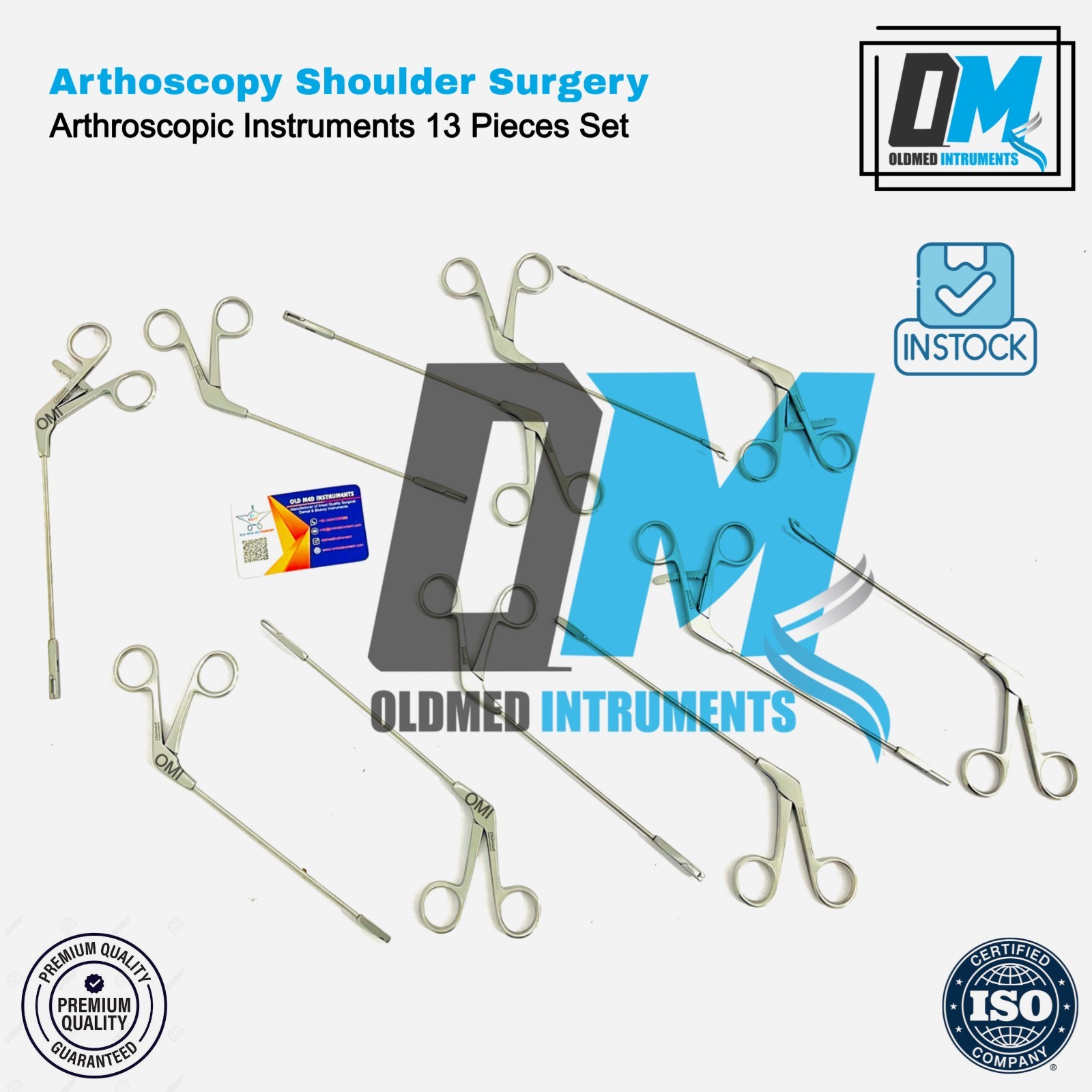 Arthroscopy Shoulder Surgery Instruments Set of 13 PCS German Top Quality OM