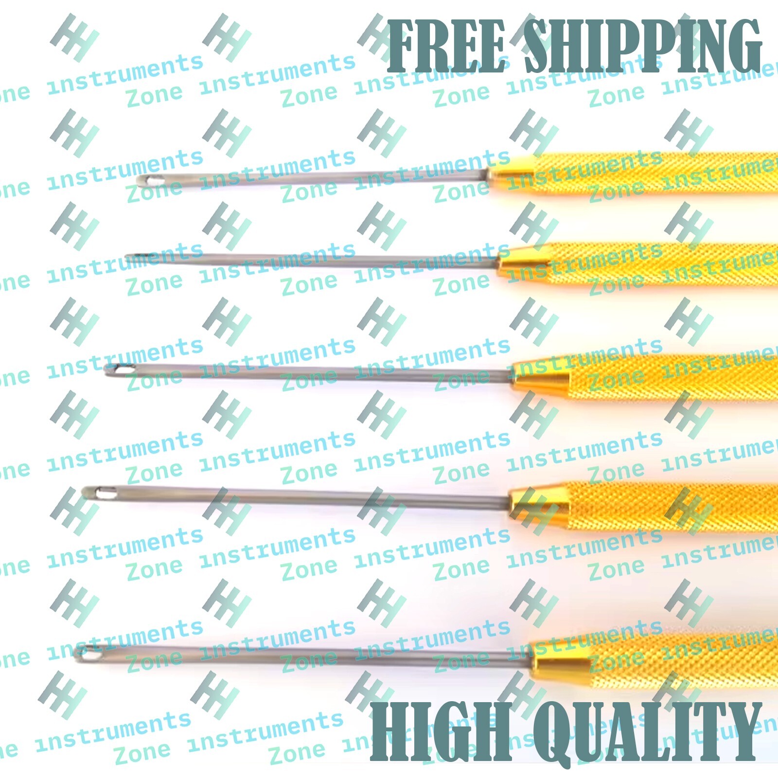 5pcs Freer Septum Periosteal Elevator With Suction 2.5mm, 19cm (7½”) ENT
