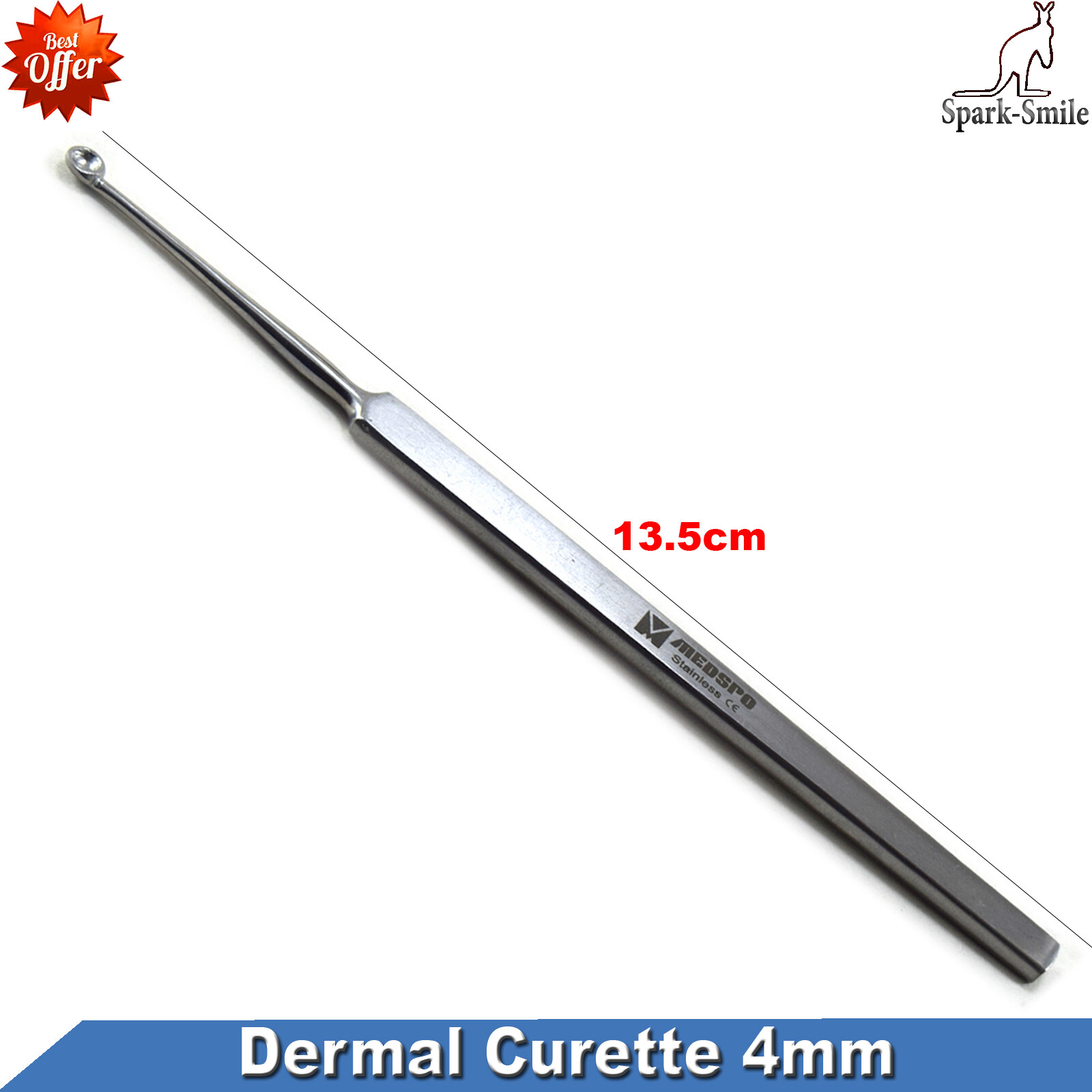 Surgical Dermal Curettes 4mm Skin Treatment MedicaI Basic Podiatry Nail Care New