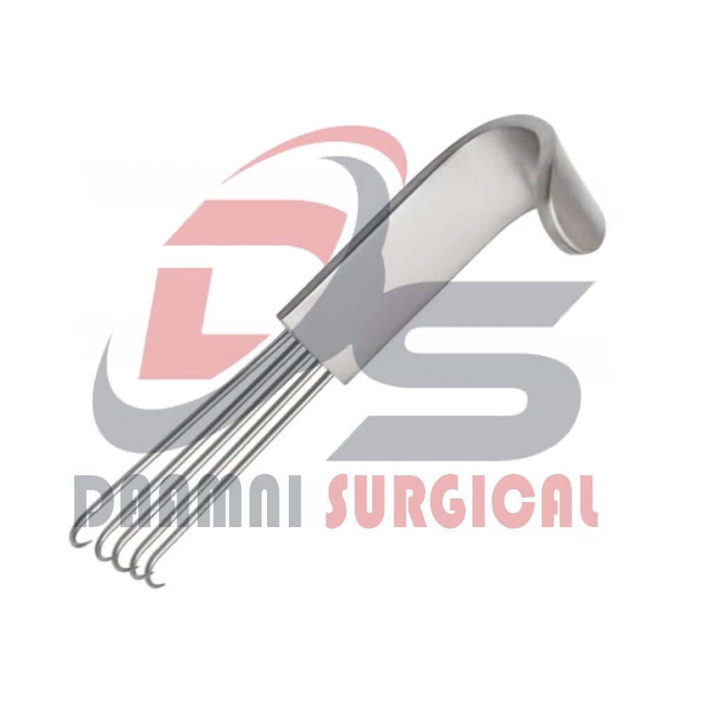 Anderson Bear Claw Retractor 16 cm, 5 Sharp Prongs Facelift Hook Instrument