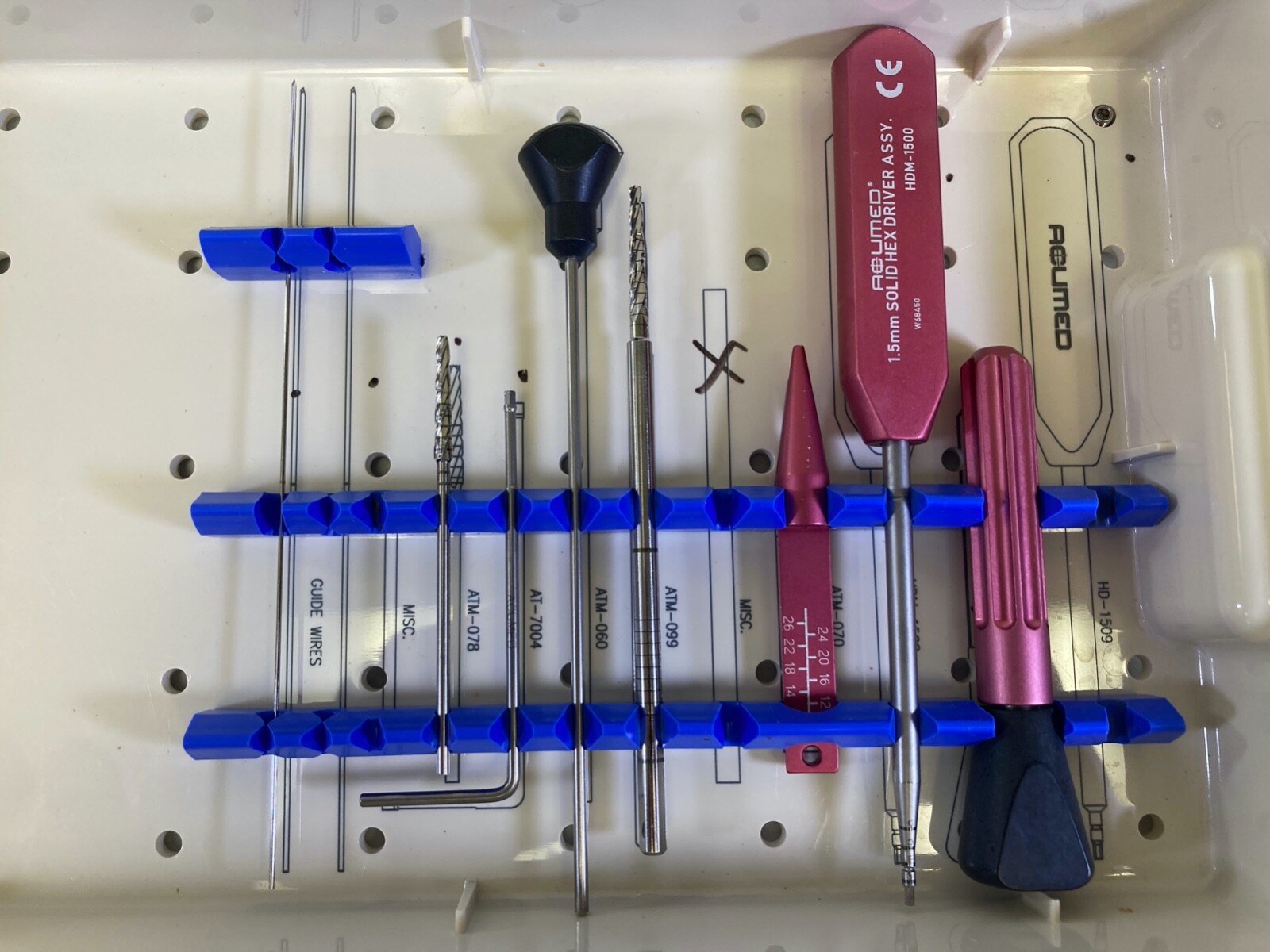 Acumed ATM-031 Mini Acutrak Instrument Set w/ Sterilization Case Orthopedics