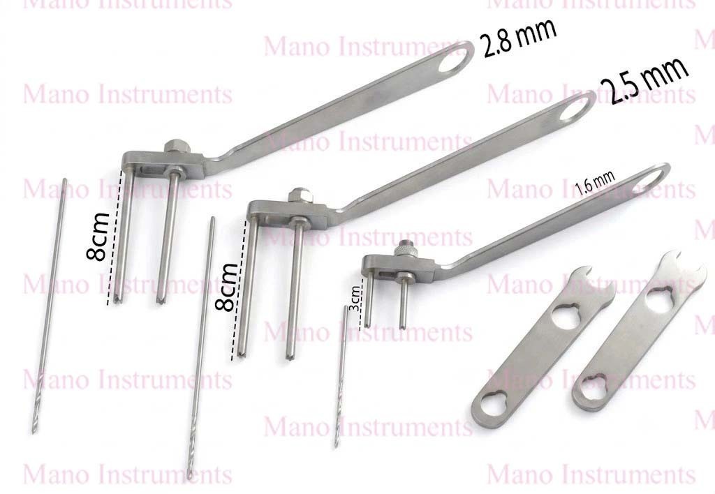 Cannulated Screw Drill Guide Drill Bit Adjustable Parallel Wire 1.6,2.5,2.8mm