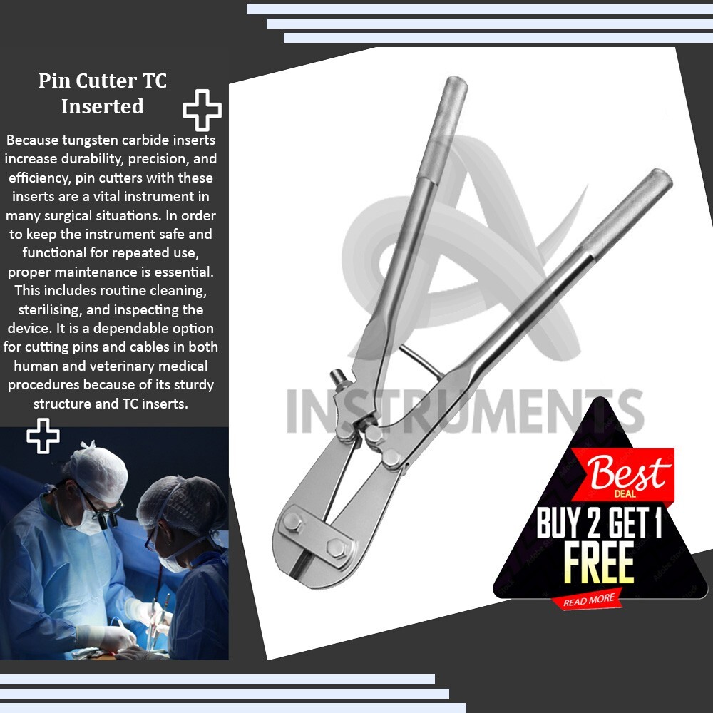 18.5″ Side Cutting T/C Wire & Pin Cutter with Adjustable Bolt Orthopedic Steel