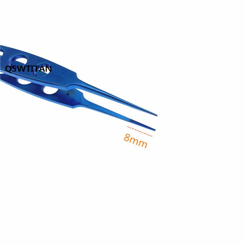 1pc Ophthalmic Tissue Forceps serrated tips Conjunctiva Tweezers