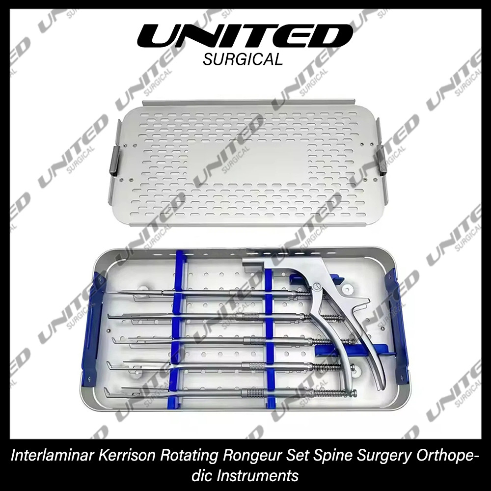 Interlaminar Kerrison Rotating Rongeur Set Spine Surgery Orthopedic Instruments