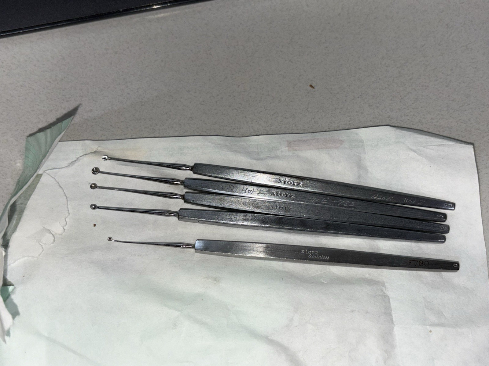 5 KARL STORZ Meyhoefer Chalazion Curette Surgical Medical ENT Instruments