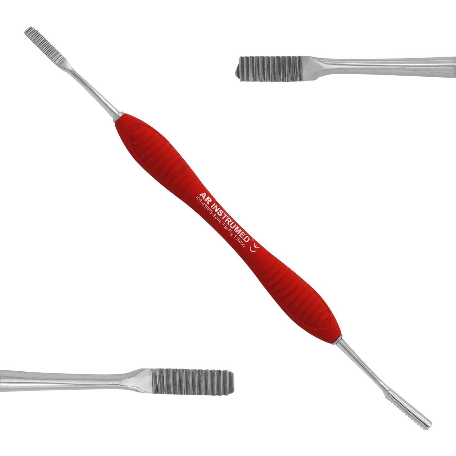 AR Silicone Bone File Rasp 4mm Surgical Stainless German Grade Dental Instrument