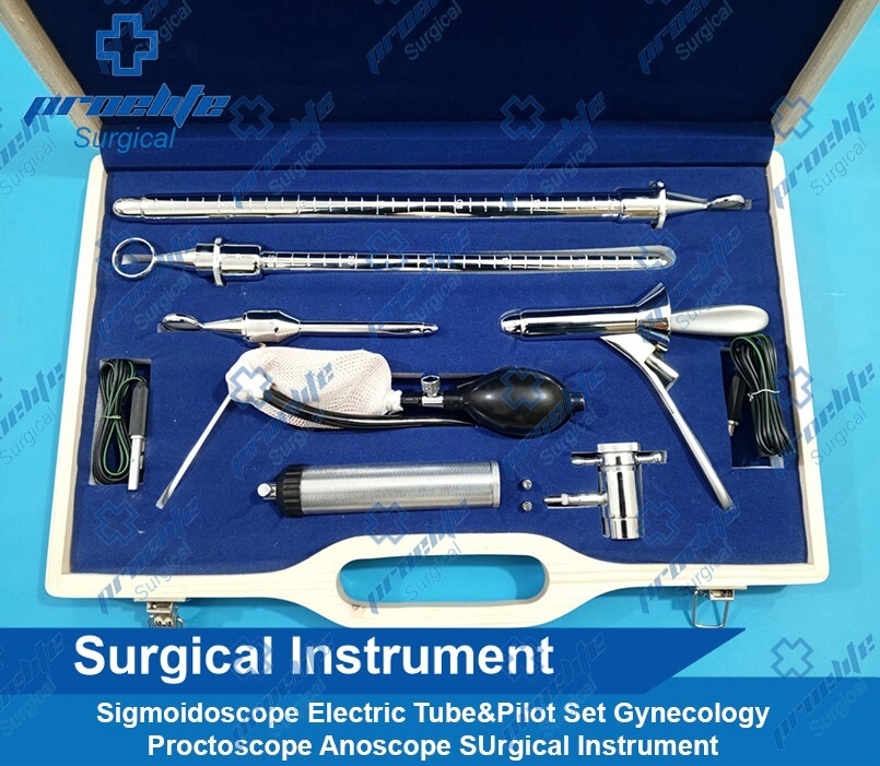 Sigmoidoscope Electric Tube&Pilot Set Gynecology Proctoscope Anoscope SUrgical