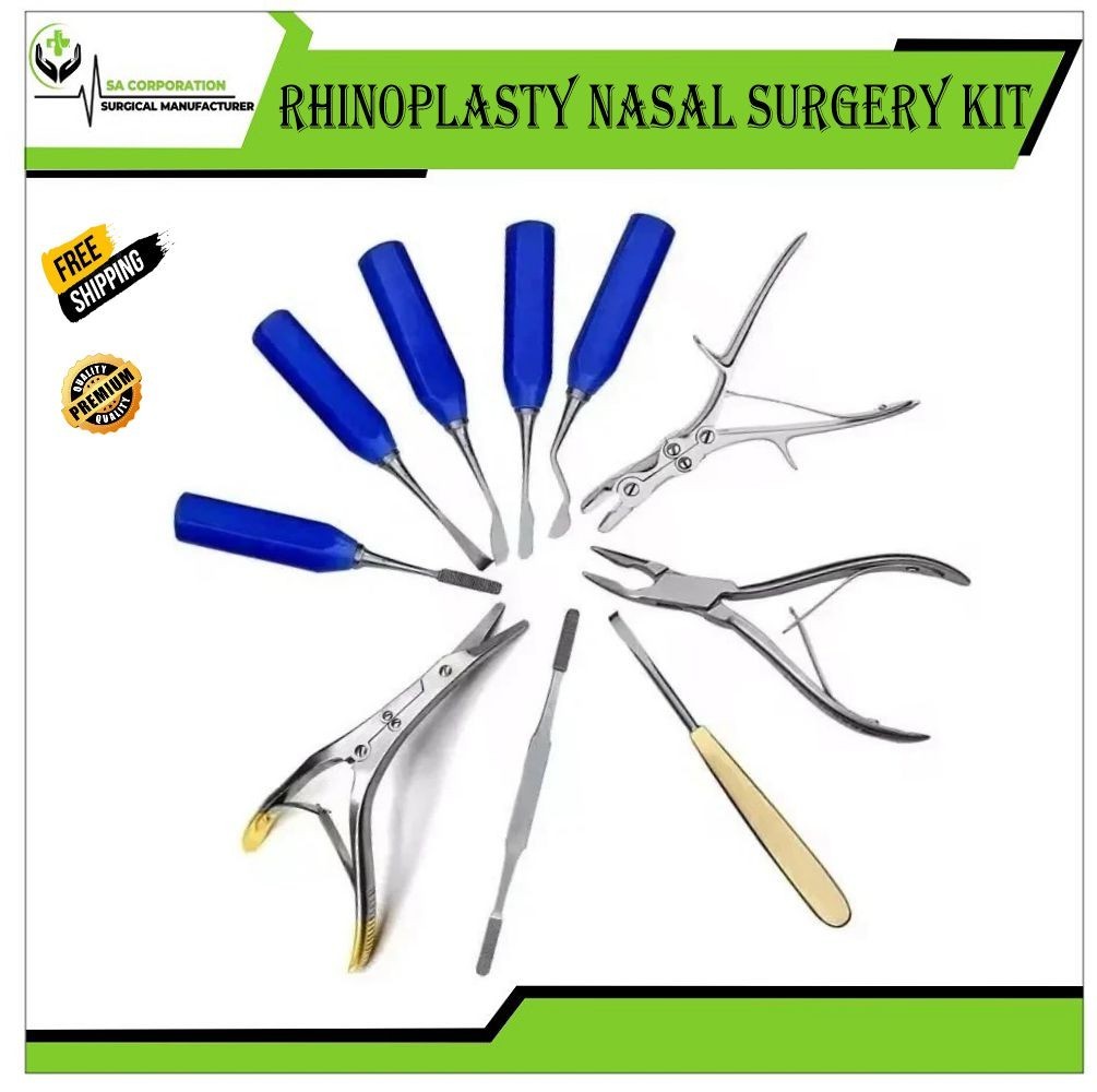 Rhinoplasty Preservation Professional Nasal Nose Surgery Kit | Set of 10 Pcs