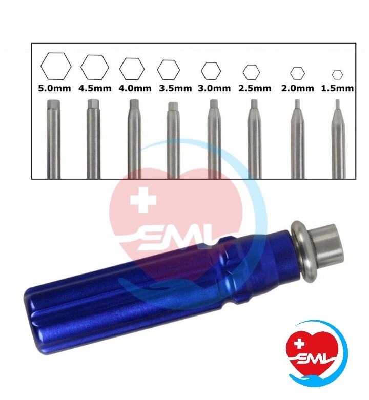Orthopedic Bone Screwdriver Set With Quick Coupling Handle Surgical Instruments