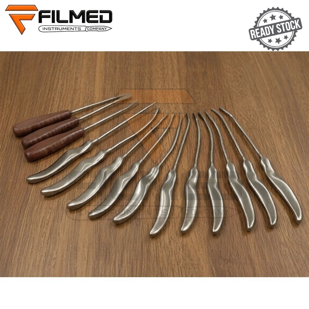 Daniel Endoscopic Forehead Lift Dissectors Facial Plastic Surgery Set Of 14 Pcs