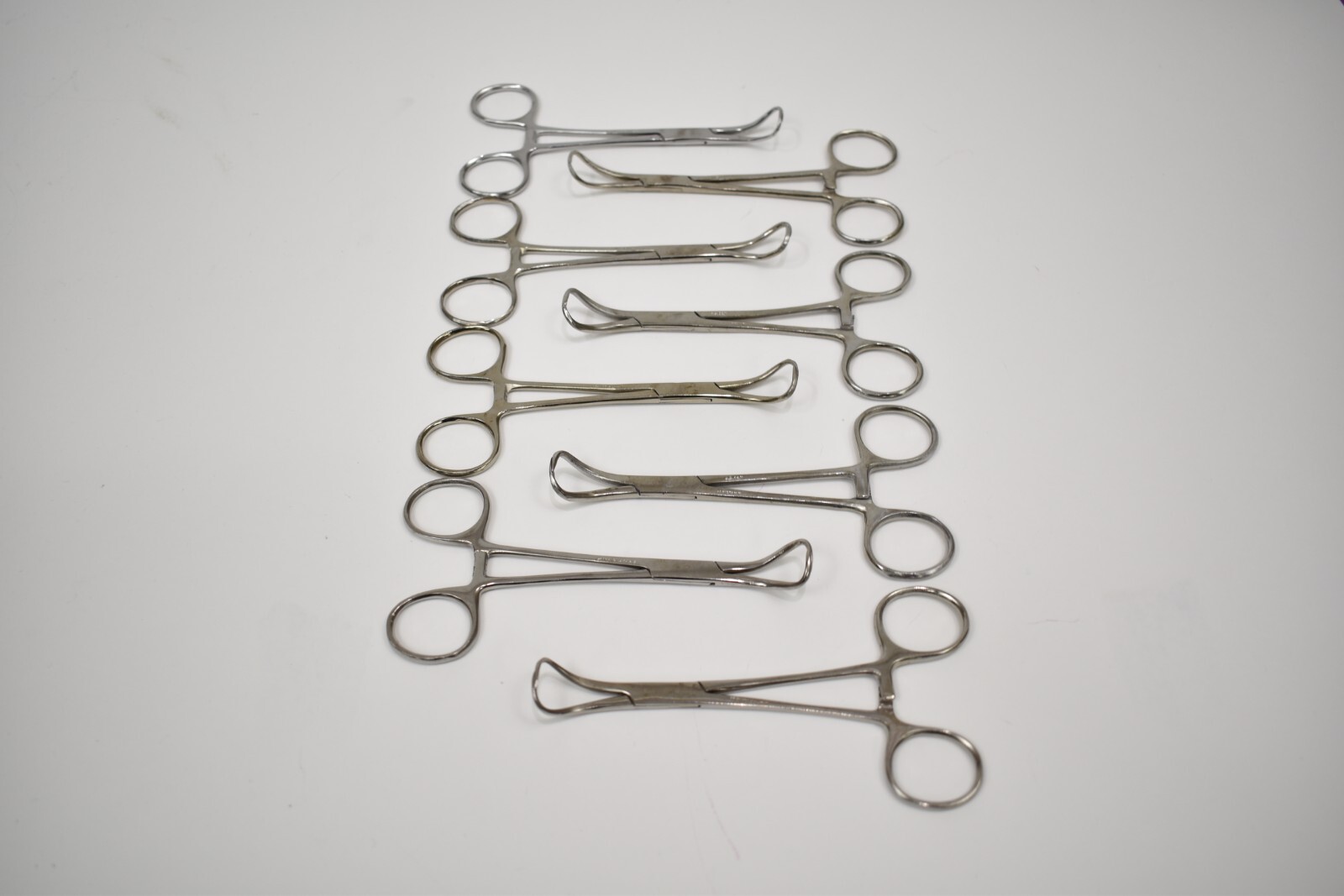 Medical Surgical Backhaus Towel Forceps 5 1/4″ Long Lot of 8 Pakistan Stainless