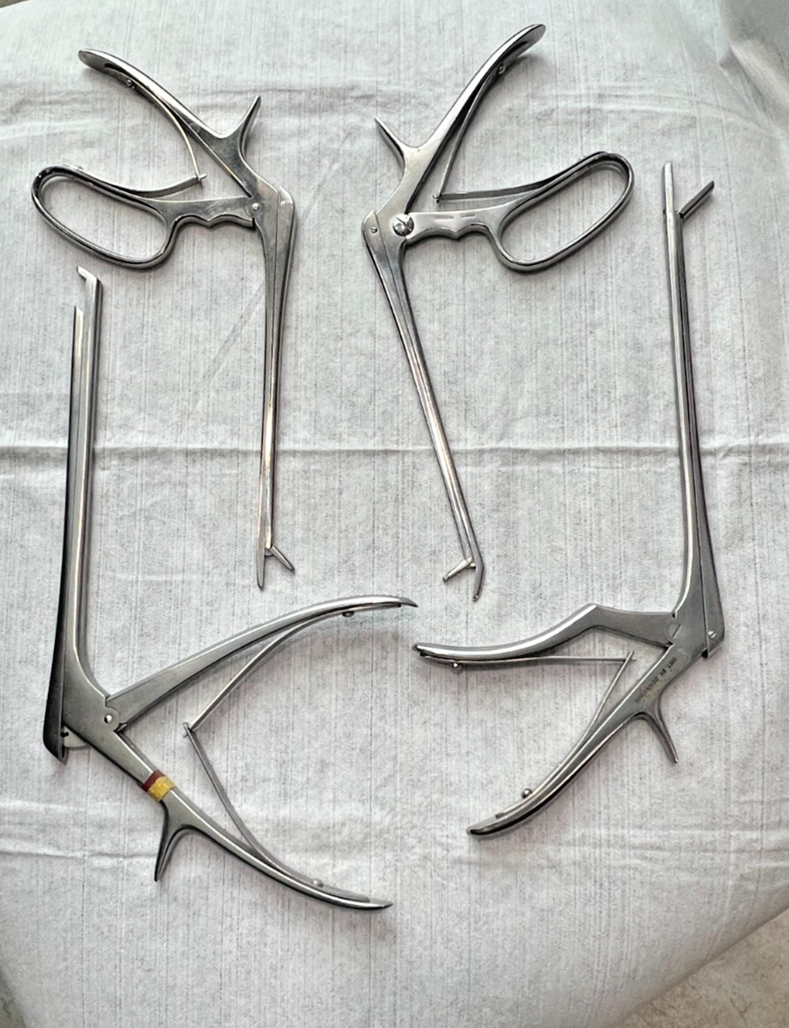 Kerrison Rongeur 40°Angled 6 mm & Ferriss Smith Cup Rongeur St And Curved Set 4