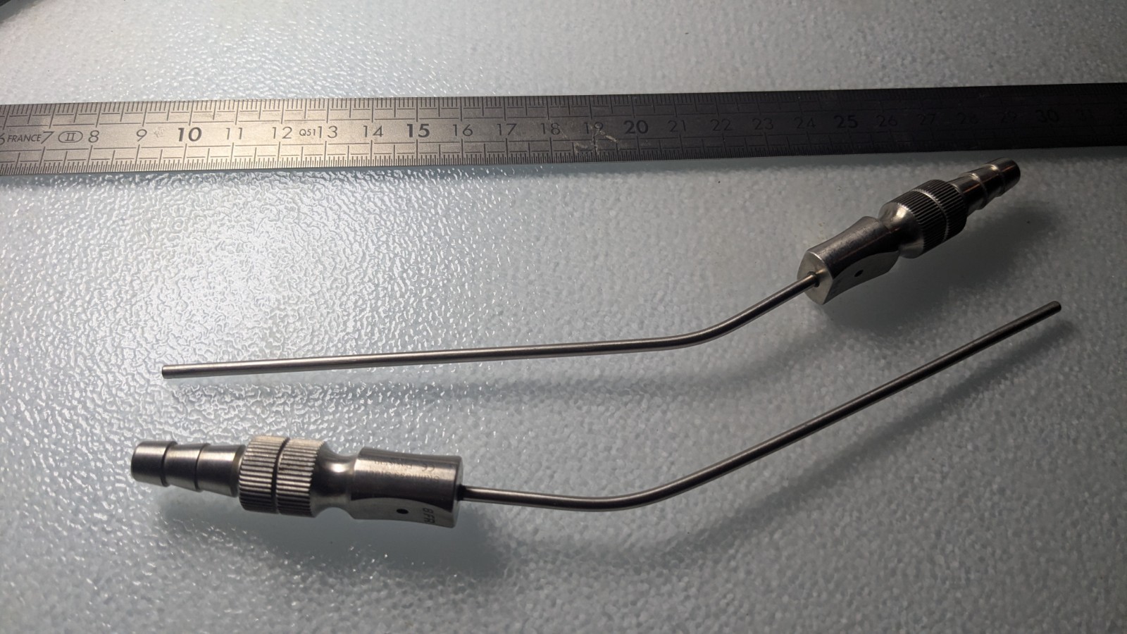 lot of 2 Stainless Steel Pakistan Frazier Suction Tube 8FR approx 20cm