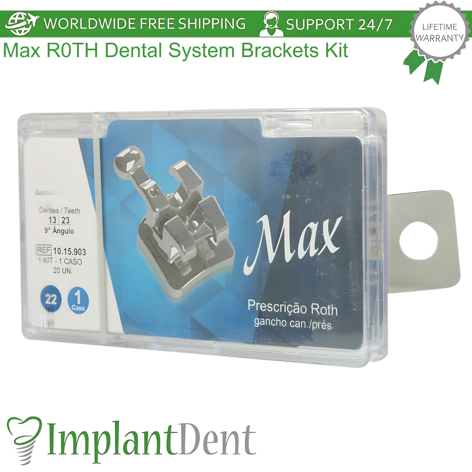 Max R0TH Dental System 0rthondotic Brackets Kit Alignment And Bite Correction