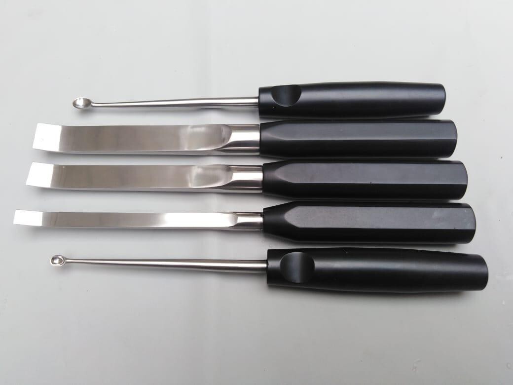 Periosteal Elevator Chisel Bone Curette Surgical Orthopedics Instrument 5 PCS