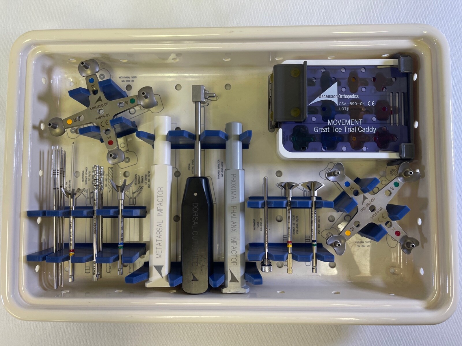 Ascension Orthopedics CSA-890-02 MOVEMENT Great Toe System w/ Sterilization Case