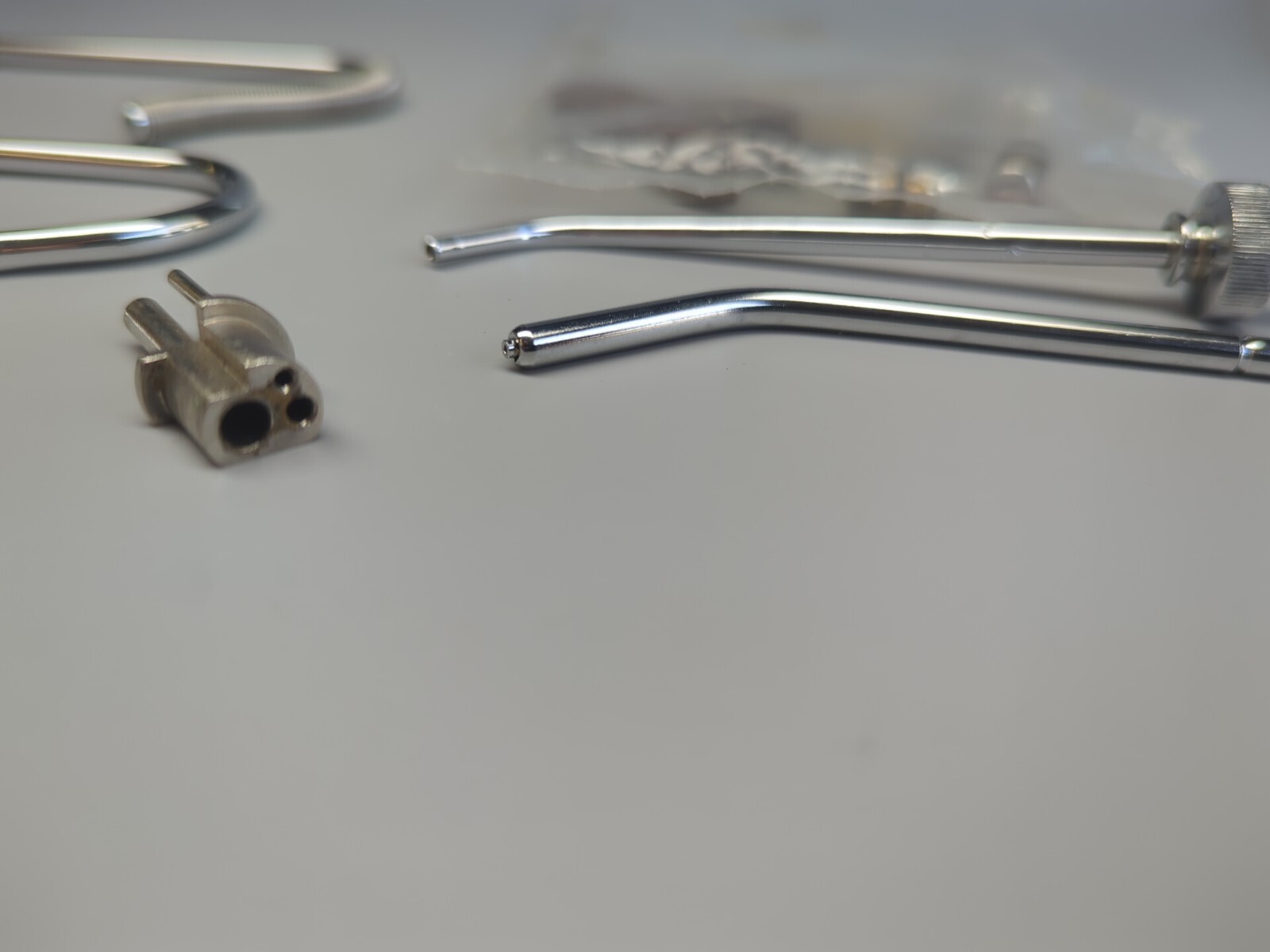 Star Dent Vintage Suction Tubes 4 Total Curved Handle Stainless Dental 4″ Long