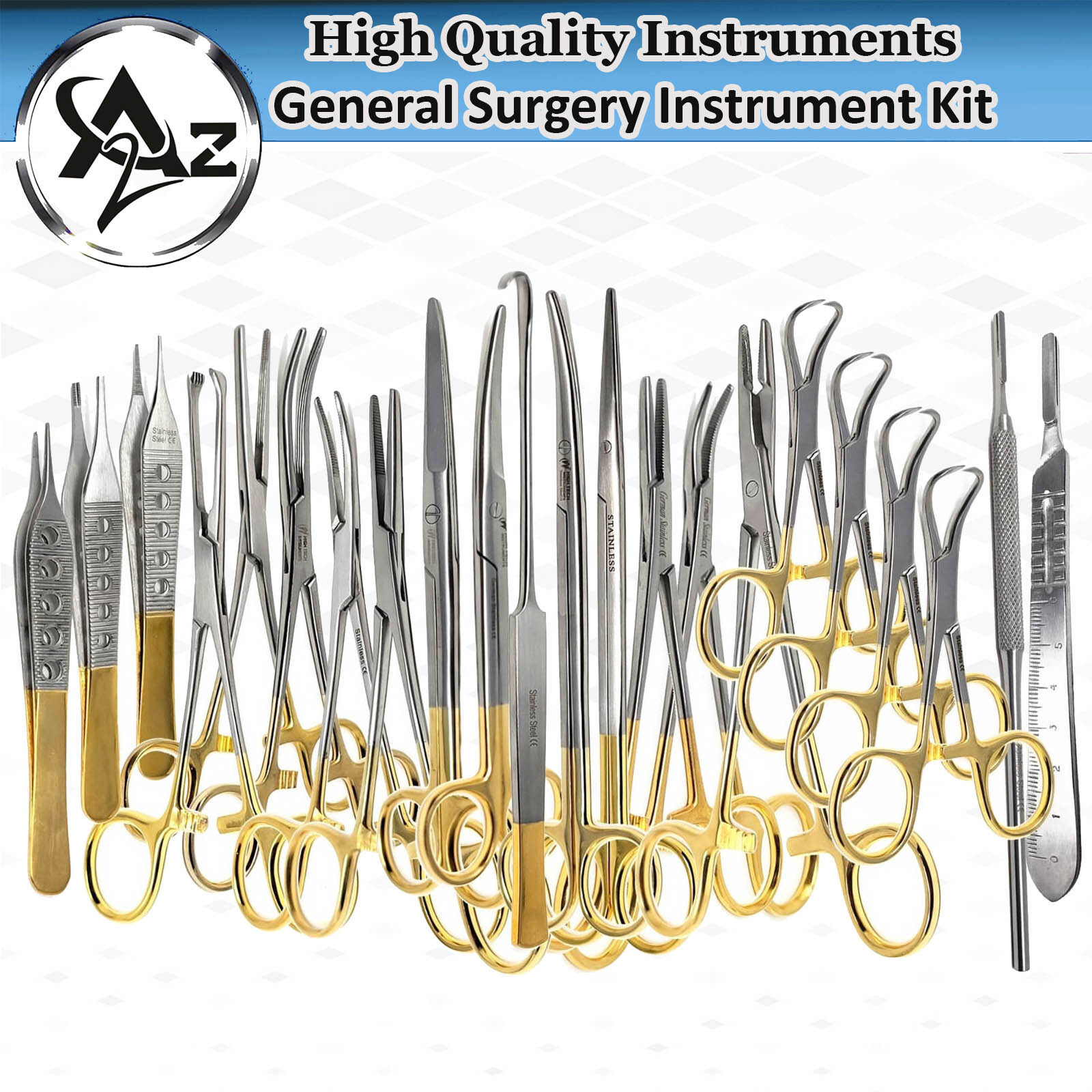 NEW 22 PCS CANINE+FELINE SPAY PACK VET GENERAL SURGICAL INSTRUMENTS STAINLESS CE
