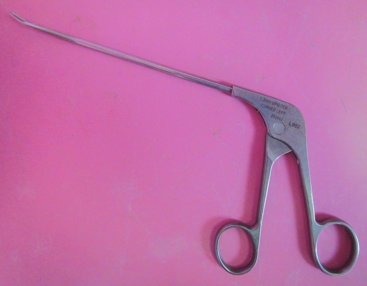 Acufex 012042 Arthroscopic 1.3mm Upbiter Curved Left Basket Punch Scoop Forceps
