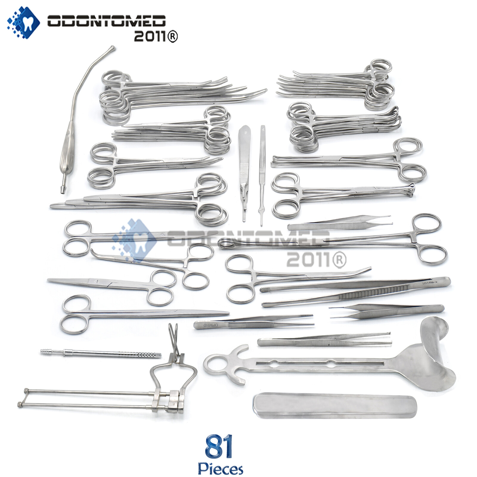 ODM Basic Laparotomy Set of 81 Surgical Instruments,DS-618
