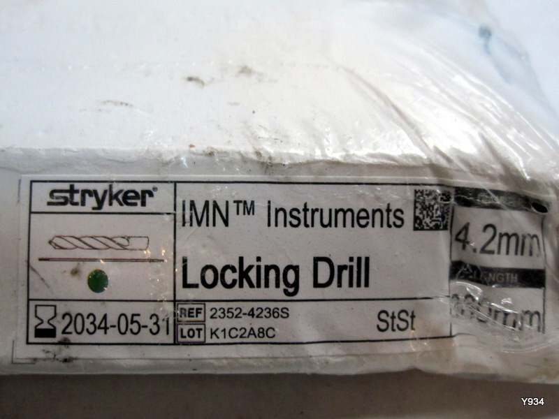 Stryker Locking Drill 2352-4236S 4.2mmx360mm one time use