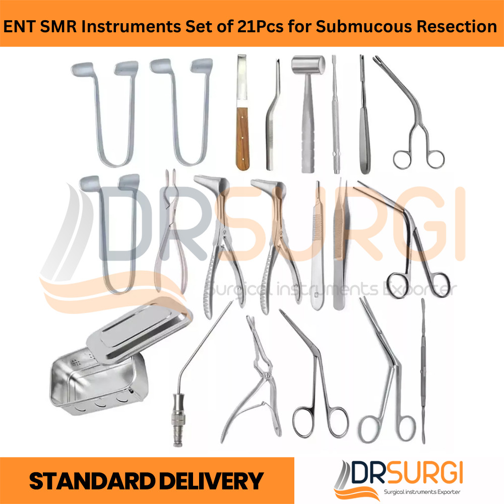 ENT SMR Instruments Set of 21Pcs for Submucous Resection Surgery Septoplasty Set