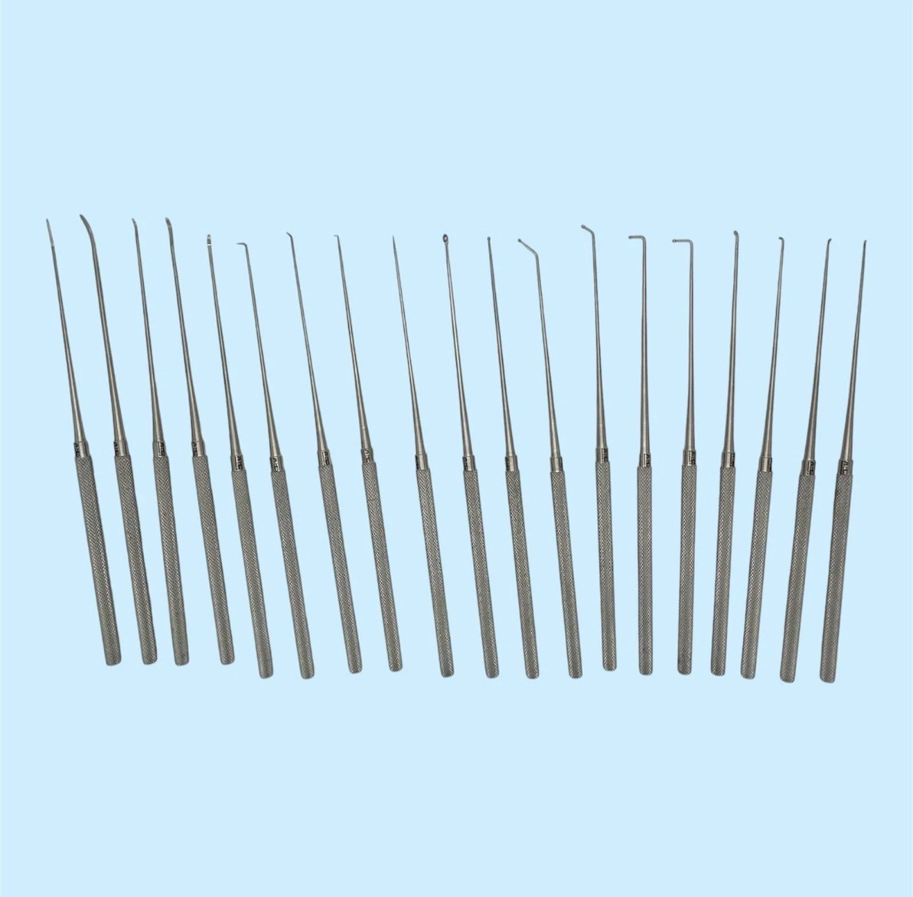 Micro Nerve Hook Set With Tray Vessel Spatula Curette Dissector Neurosurgery
