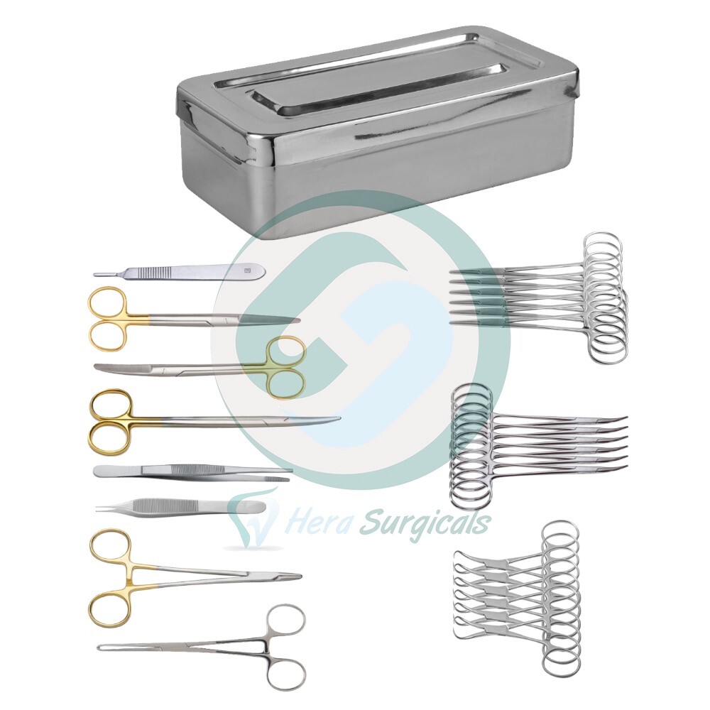 General Surgery Set Vasectomy Meatotomy Instruments Set Stainless Steel with Box